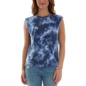 BCX Juniors' Tie-Dyed Volume Should Sleeveless Muscle Tank Top Blue S, $39 NWT